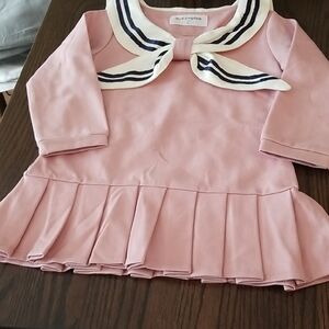 Mud Kingdom Pink Sailor Dress with Navy And Cream Accents. Size 2T (EUR90)